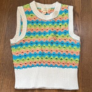Colorful Knit Sleeveless Sweater